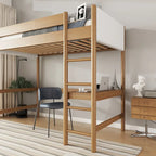 Letto a soppalco singolo con scrivania