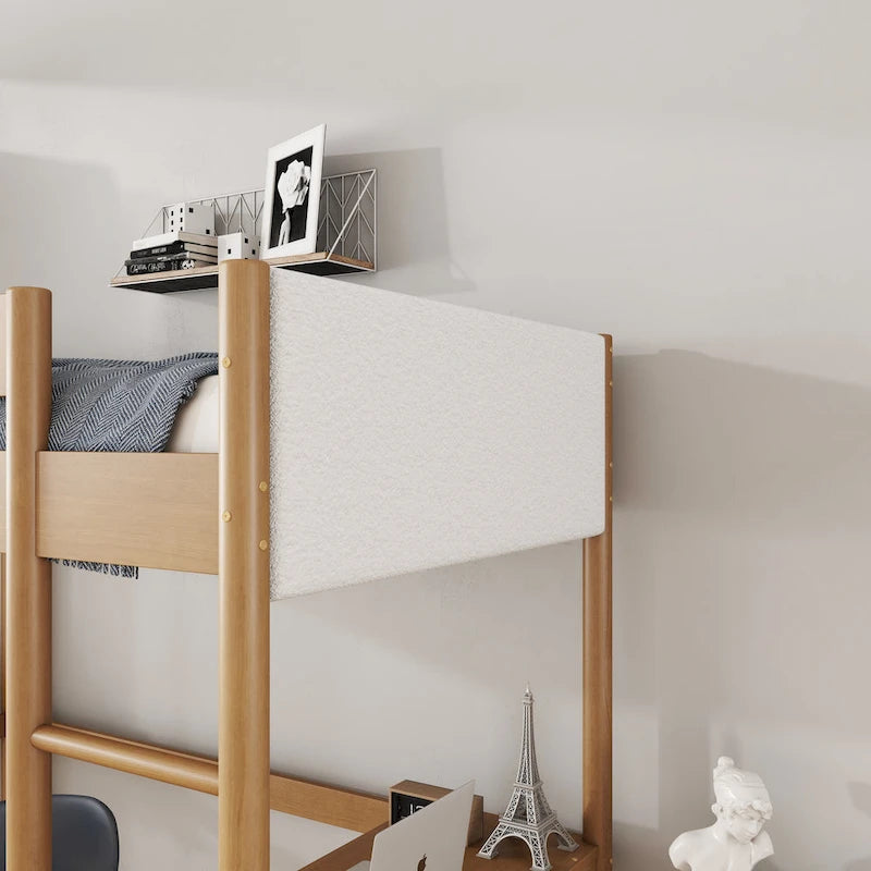 Letto a soppalco singolo con scrivania