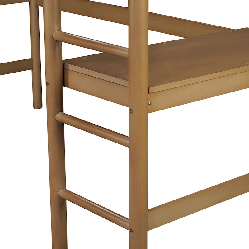 Letto a soppalco singolo con scrivania