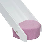 Letto a soppalco singolo con tenda da gioco, design a casetta, scivolo e scaletta