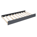 Struttura letto con testiera motivo mattoni, letto a piattaforma rivestito in tessuto lino, letto a pannello in legno con letto estraibile e 2 cassetti, letto a basso profilo
