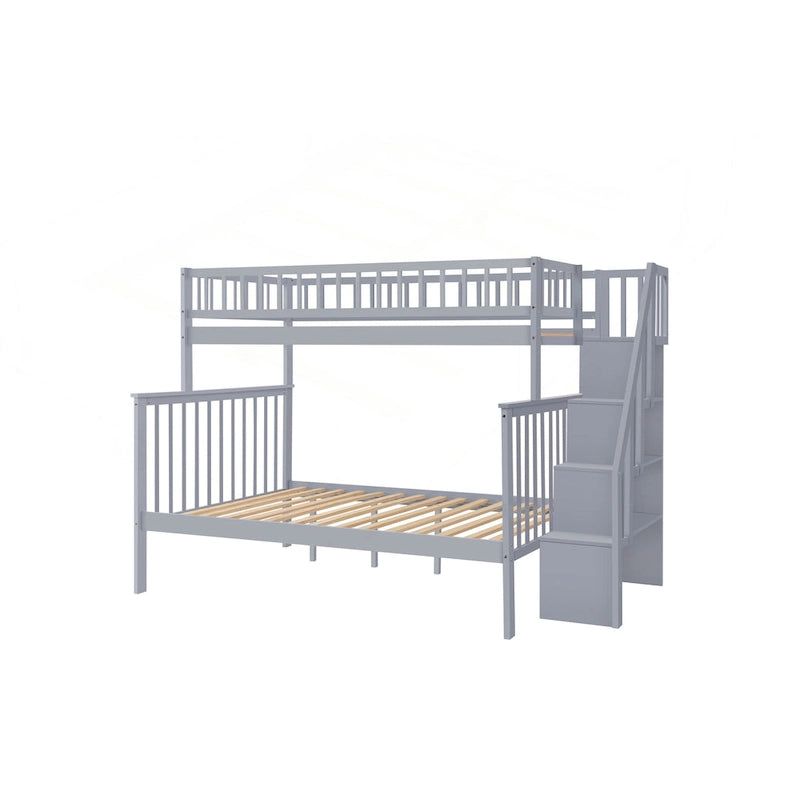 Letto a castello a scala versatile con spazio extra e caratteristiche di sicurezza