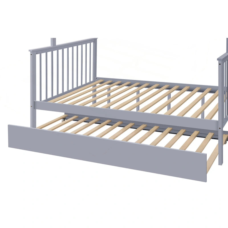 Letto a castello a scala versatile con spazio extra e caratteristiche di sicurezza