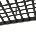 Letto a soppalco in metallo full size con scrivania e armadio piccolo, letto a soppalco a LED salvaspazio con struttura robusta e scala contenitore