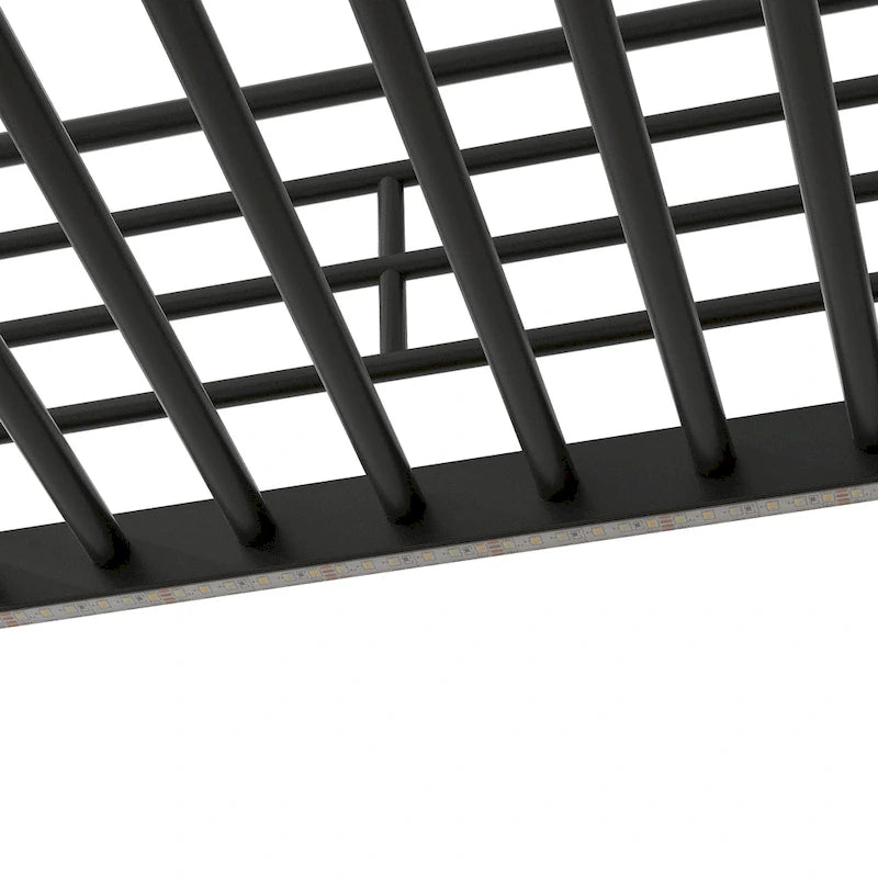 Letto a soppalco in metallo full size con scrivania e armadio piccolo, letto a soppalco a LED salvaspazio con struttura robusta e scala contenitore