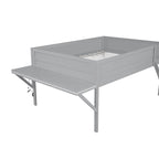 Letto a soppalco in legno per gaming full size con scrivania LED e contenitore (capacità 180 kg)