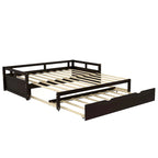 Divano letto in legno Twin Pine con letto estraibile e kit di doghe, nessuna molla necessaria, nero, 125 kg