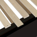 Divano letto in legno Twin Pine con letto estraibile e kit di doghe, nessuna molla necessaria, nero, 125 kg