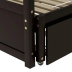 Divano letto in legno Twin Pine con letto estraibile e kit di doghe, nessuna molla necessaria, nero, 125 kg