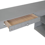 Letto a soppalco singolo in legno con scrivania e scaffali