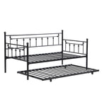 Letto a giorno in metallo stile vittoriano moderno con letto estraibile