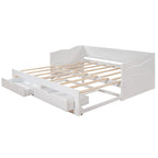 Divano letto con letto estraibile e cassetti contenitore