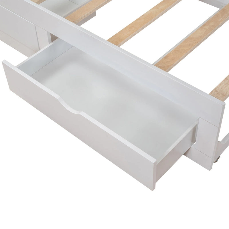 Divano letto con letto estraibile e cassetti contenitore