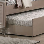 Letto a pannello Glam singolo/matrimoniale con letto estraibile e testiera a LED, similpelle, nessuna molla