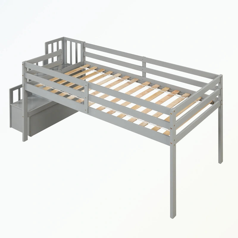 Letto a soppalco con scaletta, una piazza e mezza