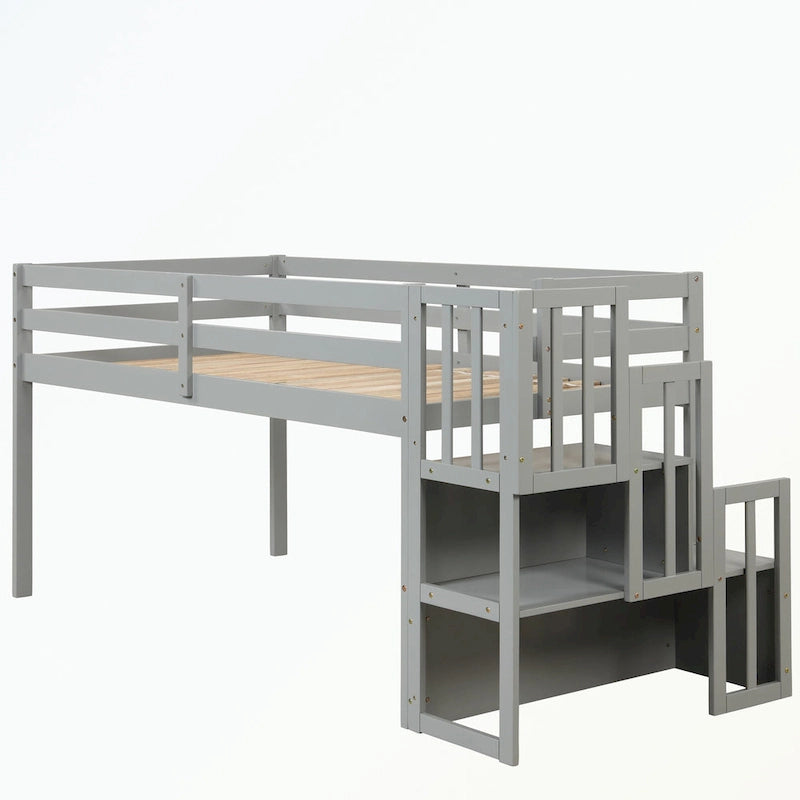 Letto a soppalco con scaletta, una piazza e mezza