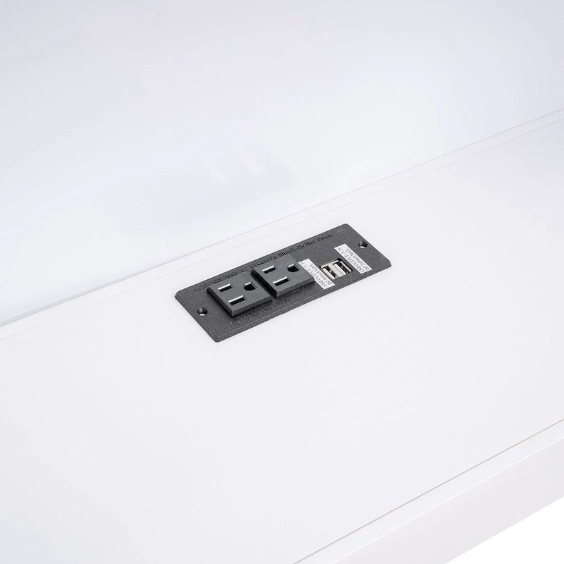 Divano Letto Singolo con Letto Estraibile, Armadietti e Porte USB