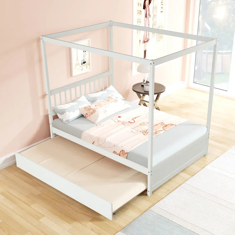 Letto matrimoniale con letto estraibile singolo