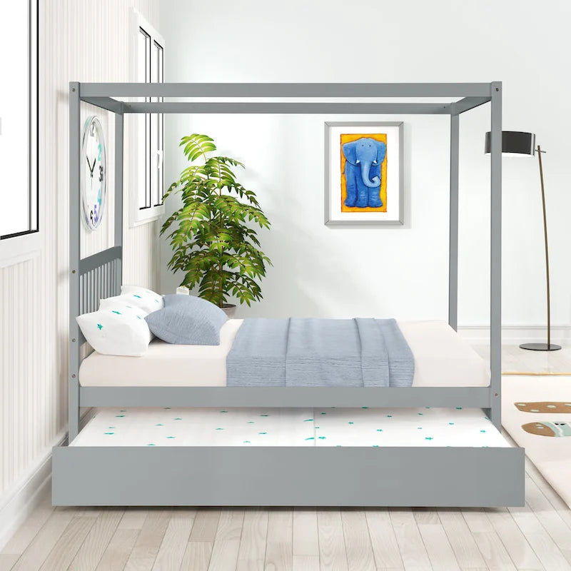 Letto matrimoniale con letto estraibile singolo