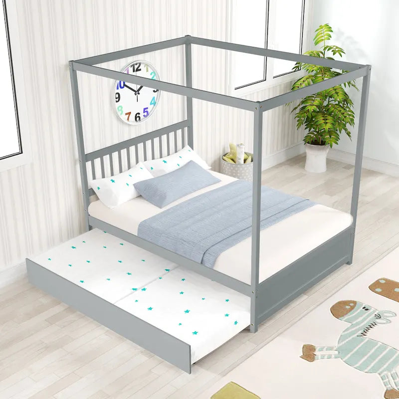 Letto matrimoniale con letto estraibile singolo
