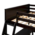 Letto a soppalco full-size con mensole e scrivania integrata, struttura in metallo, design salvaspazio