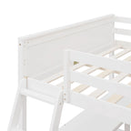 Letto a soppalco full-size con mensole e scrivania integrata, struttura in metallo, design salvaspazio