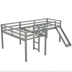 Letto a soppalco con scaletta e scivolo