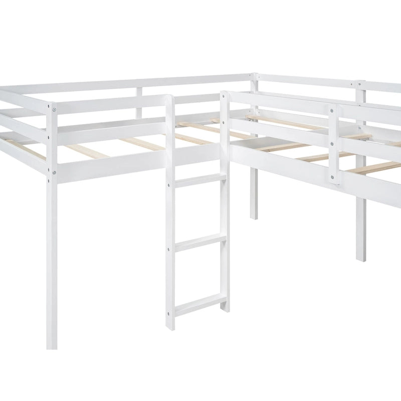 Letto a soppalco con scaletta e scivolo