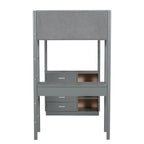 Letto a soppalco singolo in legno con contenitore e scrivania convertibile