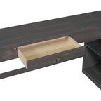 Letto a soppalco full size con scrivania a U